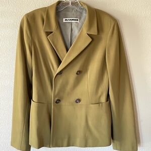 Jil Sander Mustard Yellow Tailored Blazer